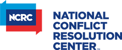 NCRC logo featuring stylized speech bubbles and text. Represents the National Conflict Resolution Center, focused on resolving conflicts effectively.